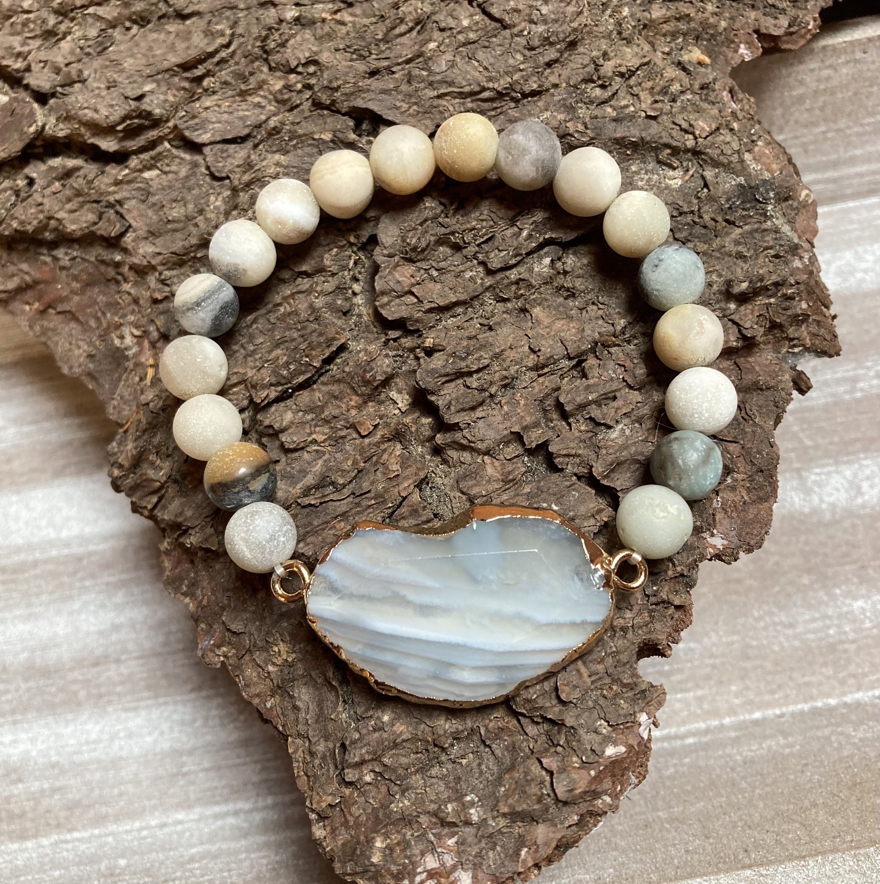 Amazonite Dream Catcher Bracelet - Earth Healing Stones